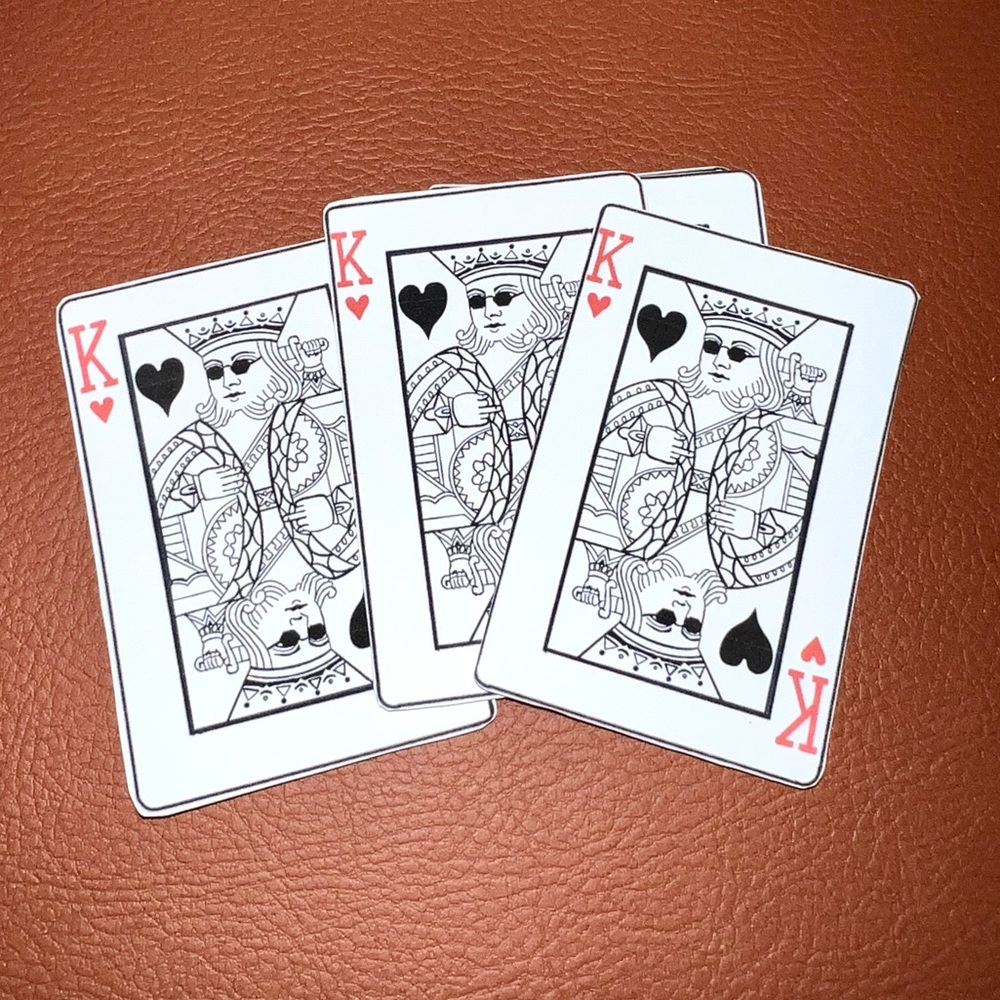 Vinyl Stickers King of Hearts (funny) Quantity: 10